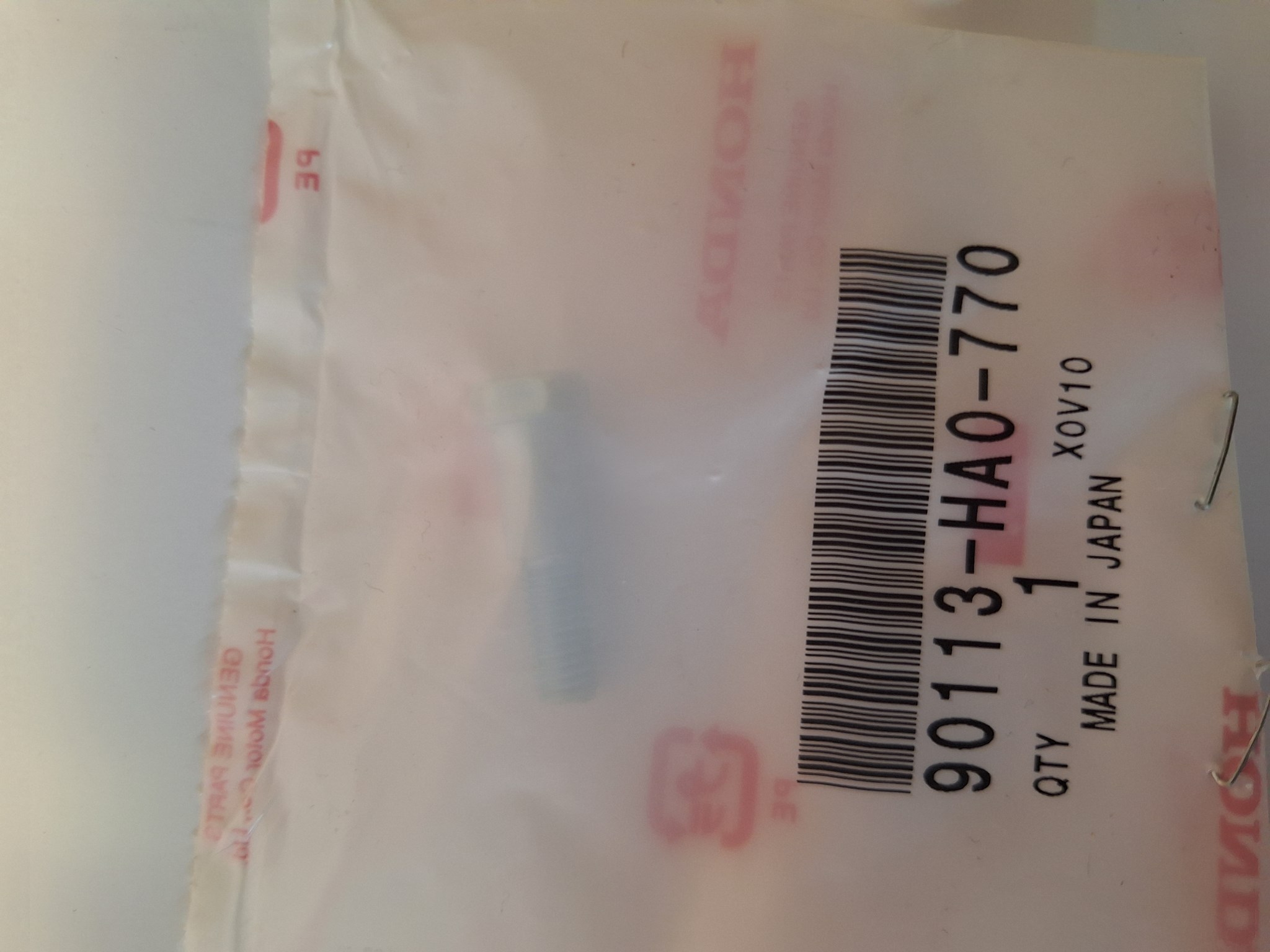 Picture of BOLT,HANDLE LEVER  90113-HA0-770  